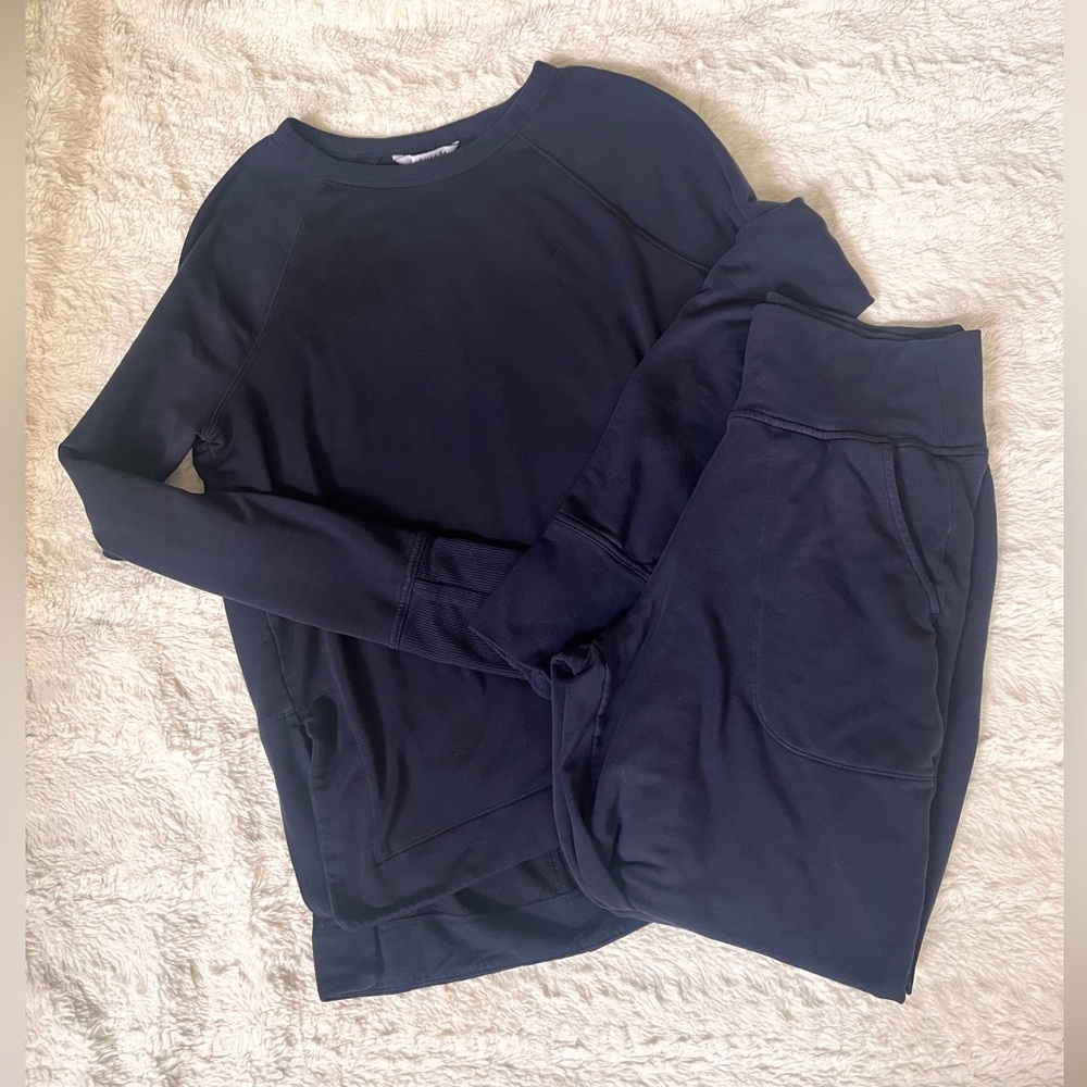 Athleta Coaster Luxe Sweatshirt and Joggers Set